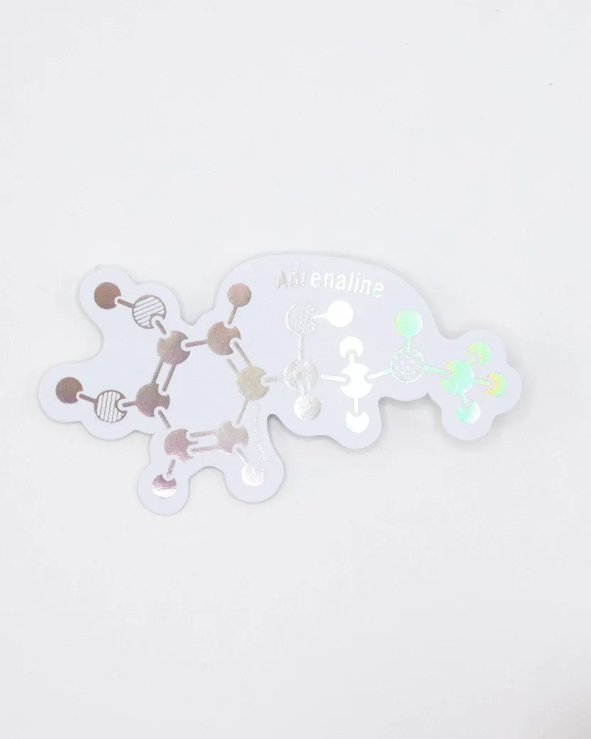 Cognitive Surplus Adrenaline Fight or Flight Molecule Sticker* Stickers | Chemistry