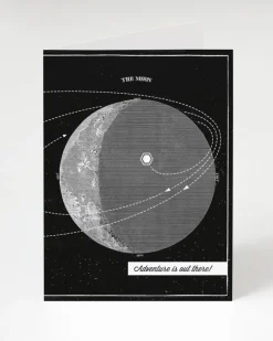 Cognitive Surplus Adventure is Out There! Moon Illustration Greeting Card* Greeting Cards | Astronomy