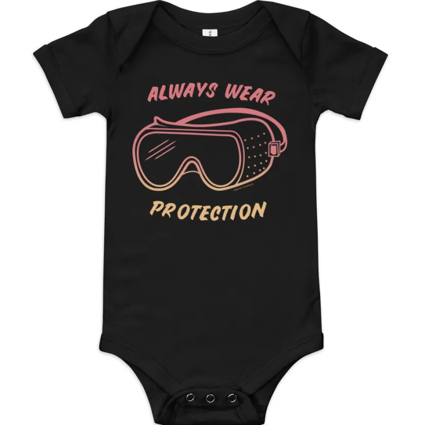 Cognitive Surplus Always Wear Protection Baby Bodysuit* Baby Bodysuits