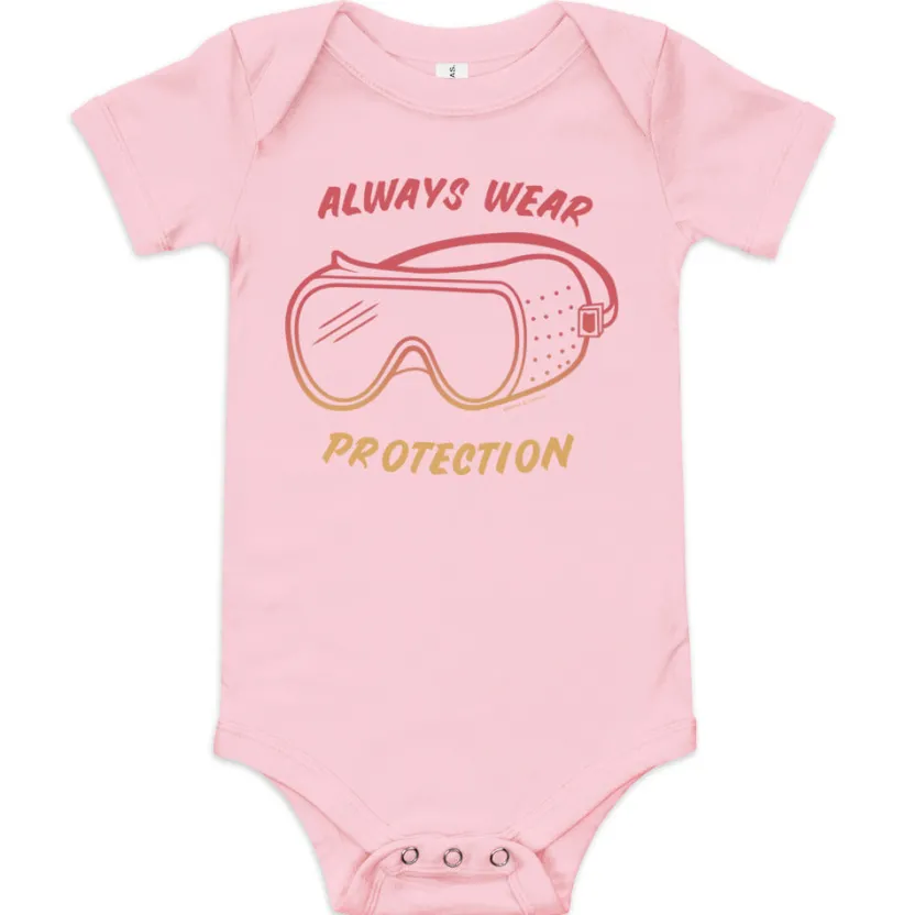 Cognitive Surplus Always Wear Protection Baby Bodysuit* Baby Bodysuits