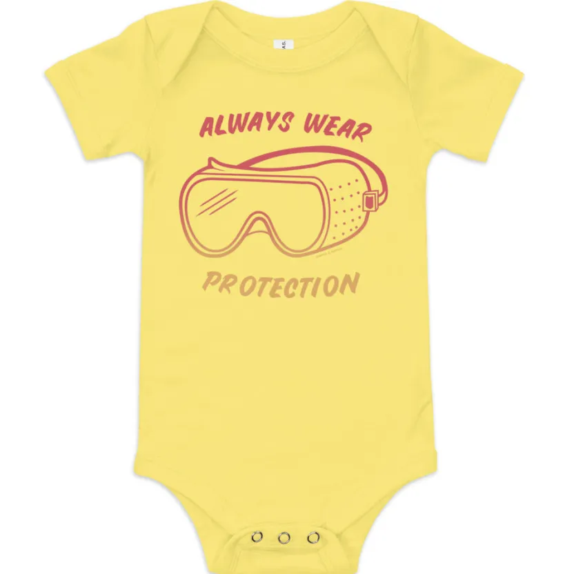 Cognitive Surplus Always Wear Protection Baby Bodysuit* Baby Bodysuits