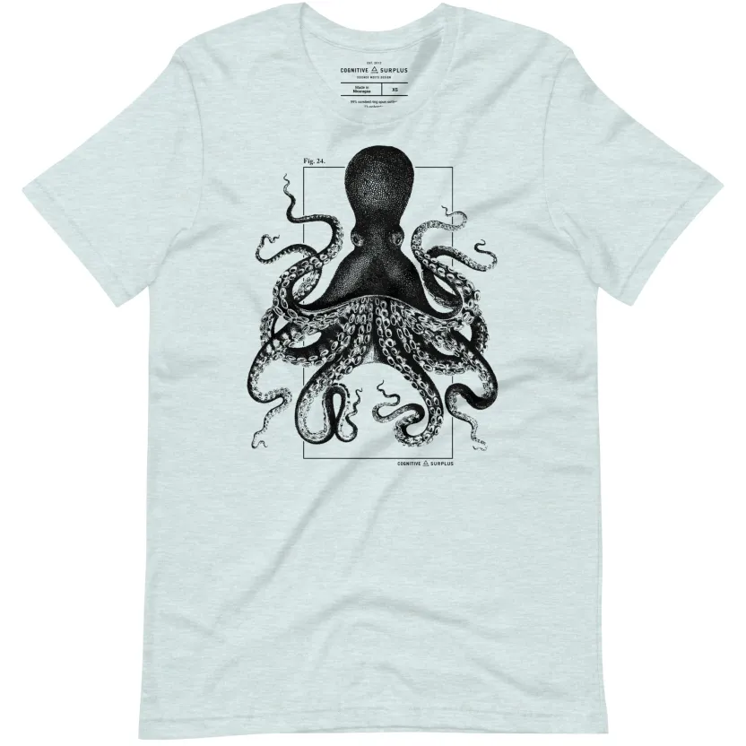 Cognitive Surplus Beware the Kraken Graphic Tee* Unisex Graphic Tees | Marine Biology
