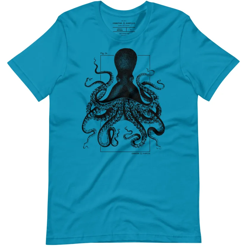 Cognitive Surplus Beware the Kraken Graphic Tee* Unisex Graphic Tees | Marine Biology