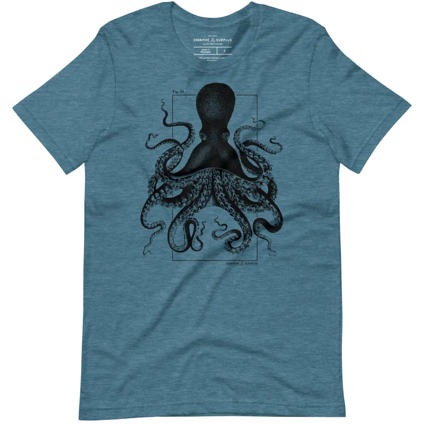 Cognitive Surplus Beware the Kraken Graphic Tee* Unisex Graphic Tees | Marine Biology