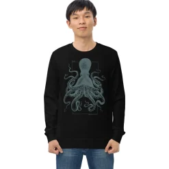 Cognitive Surplus Beware the Kraken Sweatshirt - Organic* Sweatshirts | Marine Biology