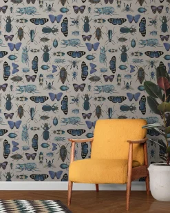 Cognitive Surplus Blue Butterflies and Beetles Wallpaper* Wallpaper | Entomology