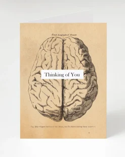 Cognitive Surplus Brain: Thinking of You Greeting Card - Medical Illustration Card* Greeting Cards | Psychology