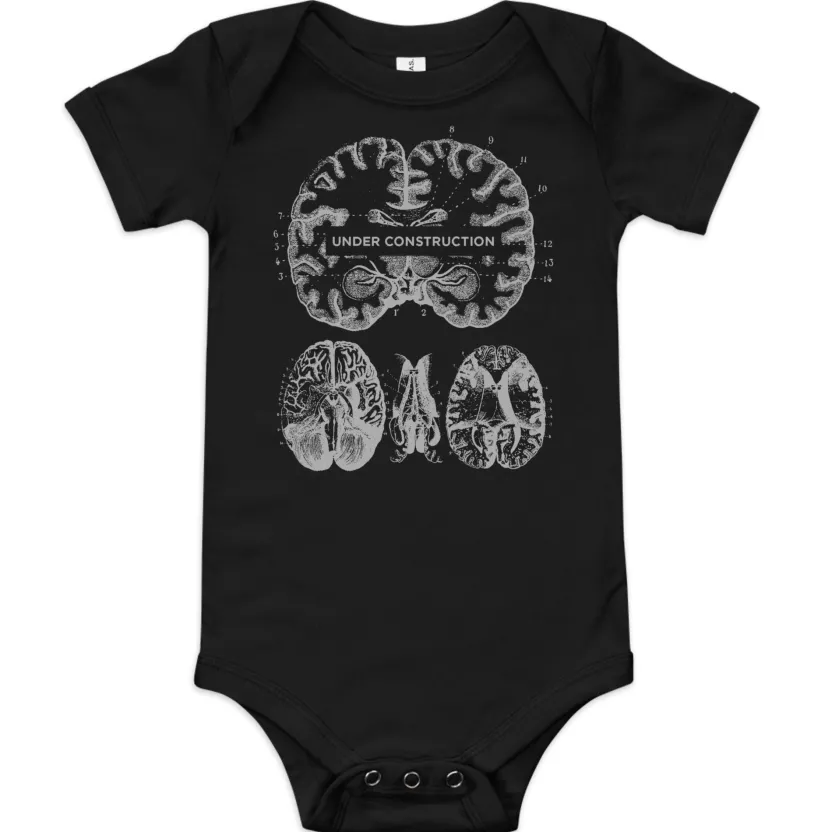 Cognitive Surplus Brain Under Construction Baby Bodysuit* Baby Bodysuits | Medicine