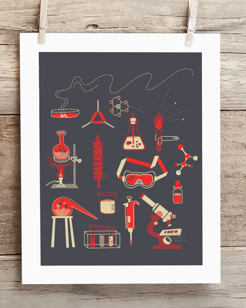Cognitive Surplus Chemistry Lab Museum Print | Chemistry Gift* Wall Art | Pharmacy