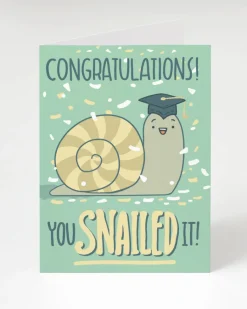 Cognitive Surplus Congratulations Snail Graduation Card - Slow Graduation | * Greeting Cards