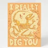 Cognitive Surplus Dig You Paleontology Love Card - Dinosaur Card | * Greeting Cards