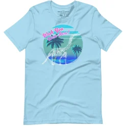 Cognitive Surplus Dinosaur Wish You Were Here Graphic Tee* Unisex Graphic Tees