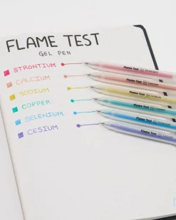 Cognitive Surplus Flame Test High-Opacity Metallic Gel Pens (Pack of 6)* Black Paper Notebooks | Pens