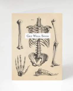 Cognitive Surplus Get Well Soon Card - Skeleton Greeting Card | * Greeting Cards | Medicine