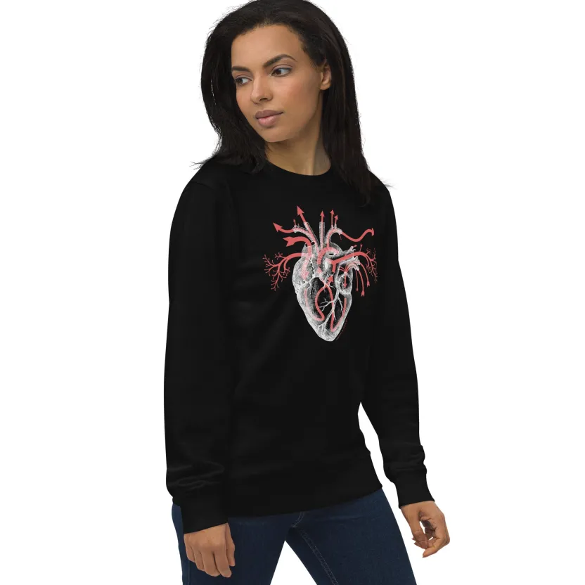 Cognitive Surplus Heart Blood Flow Sweatshirt - Organic* Sweatshirts | Medicine