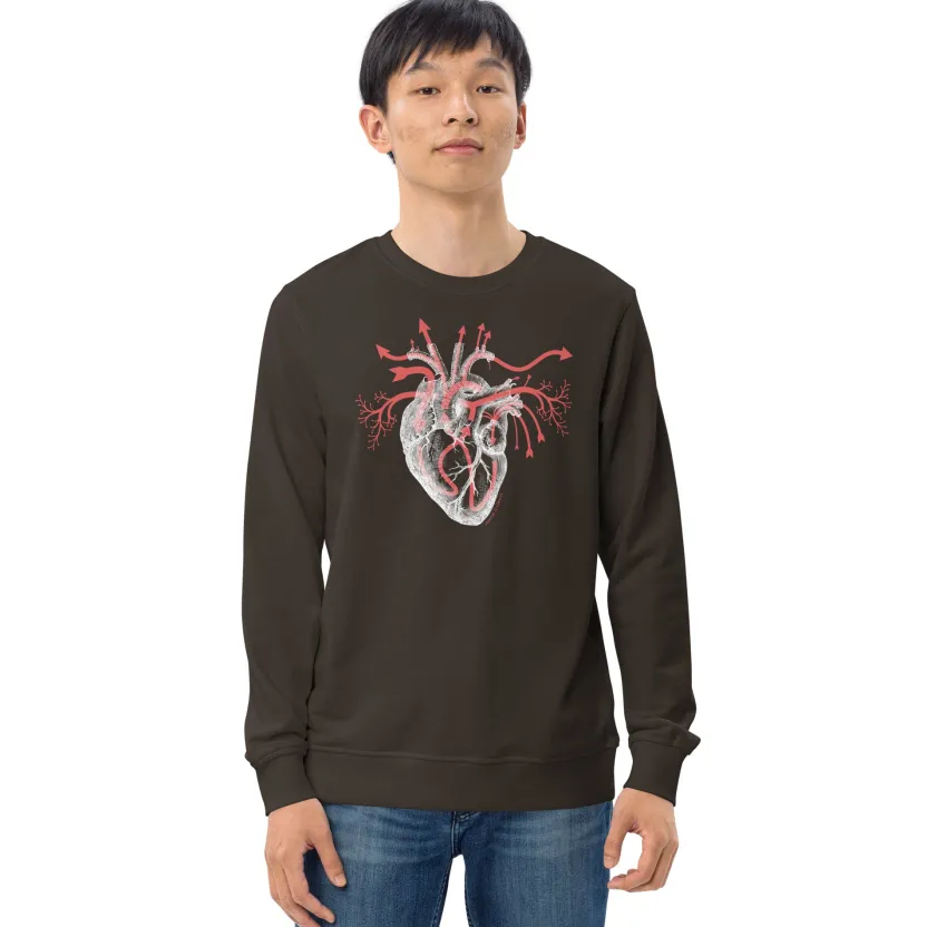 Cognitive Surplus Heart Blood Flow Sweatshirt - Organic* Sweatshirts | Medicine