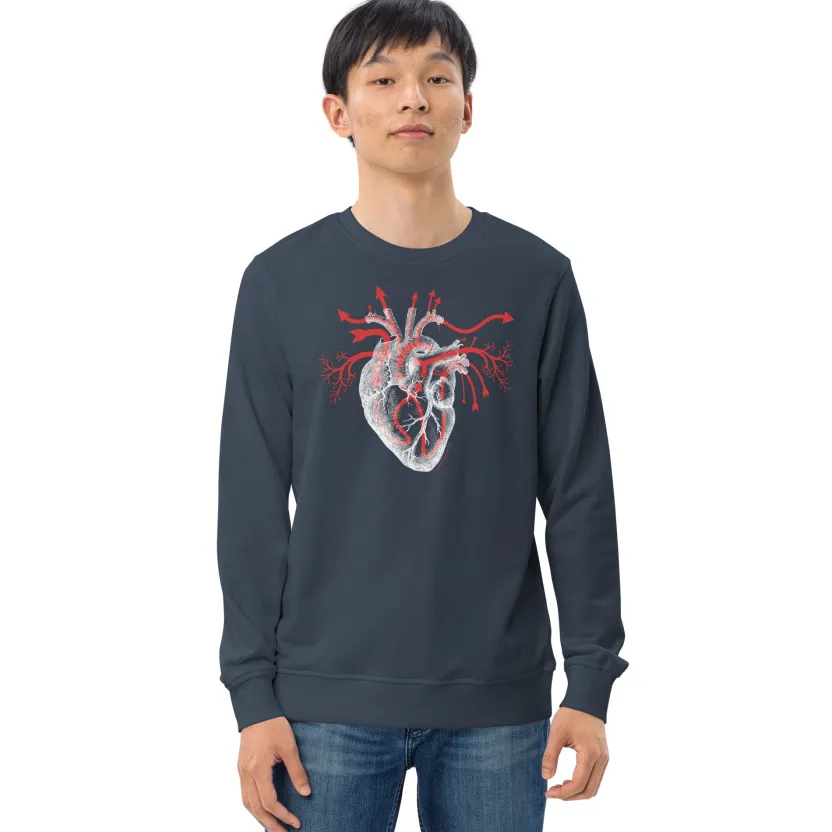 Cognitive Surplus Heart Blood Flow Sweatshirt - Organic* Sweatshirts | Medicine