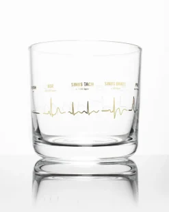 Cognitive Surplus Heartbeat Whiskey Glass - Scotch Glass | * Rocks Glasses | Medicine