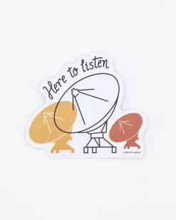 Cognitive Surplus Here to Listen: VLA Sticker* Stickers | Astronomy