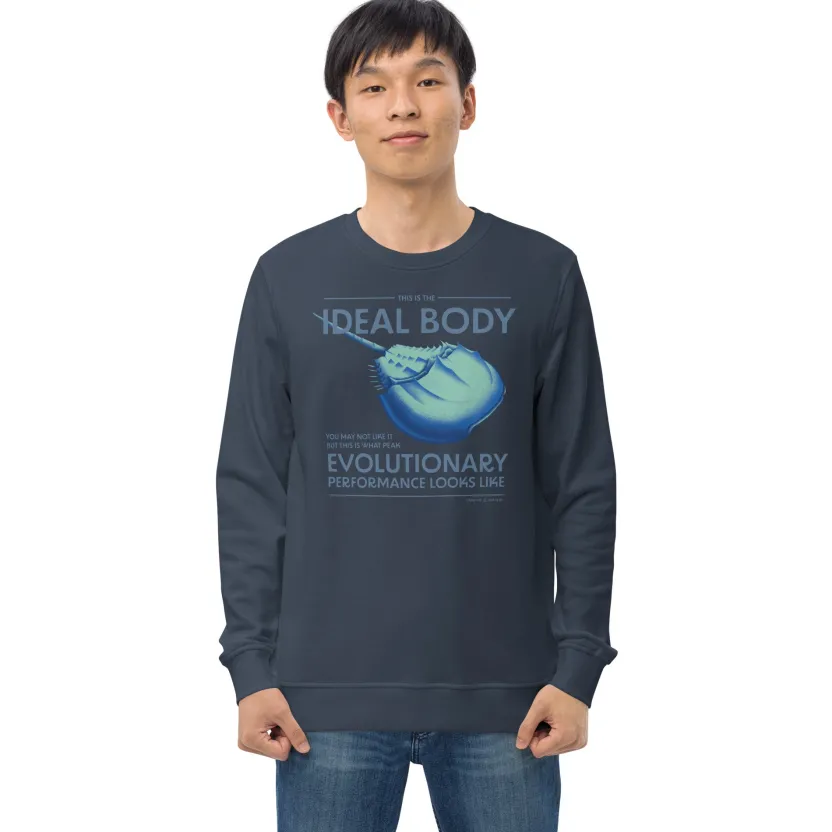 Cognitive Surplus Horseshoe Crab: Peak Evolutionary Performance Sweatshirt - Organic* Sweatshirts | Marine Biology