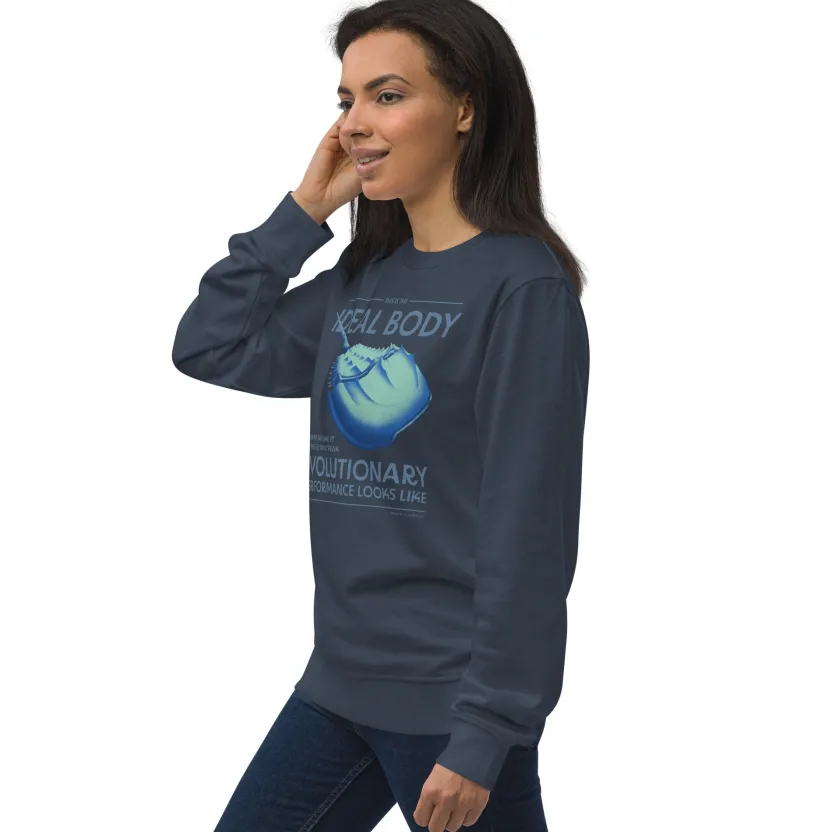 Cognitive Surplus Horseshoe Crab: Peak Evolutionary Performance Sweatshirt - Organic* Sweatshirts | Marine Biology