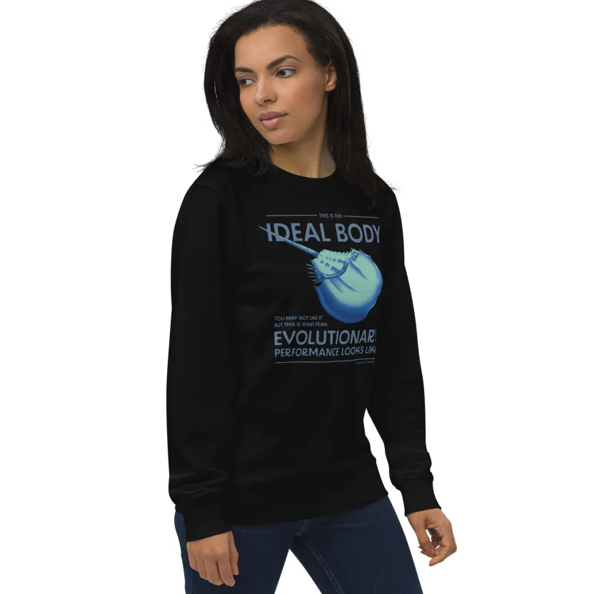 Cognitive Surplus Horseshoe Crab: Peak Evolutionary Performance Sweatshirt - Organic* Sweatshirts | Marine Biology