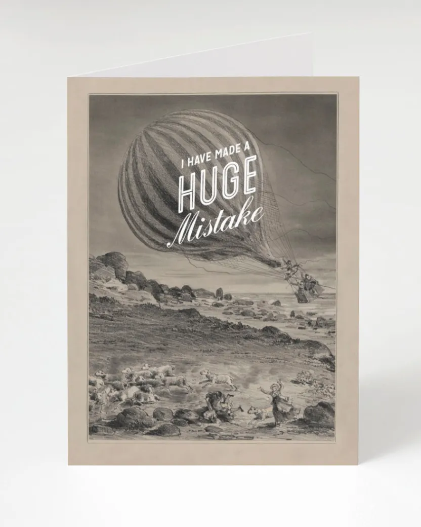 Cognitive Surplus Huge Mistake Apology Card - I'm Sorry Humor Card | * Greeting Cards