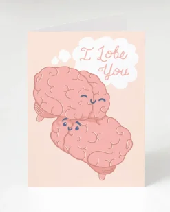 Cognitive Surplus I Lobe You Brain Love Card - Medical Student Gift | * Greeting Cards | Psychology