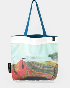 Cognitive Surplus Layers of Earth Tote Bag | Reversible Geology Tote* Tote Bags | Geology + Earth Science
