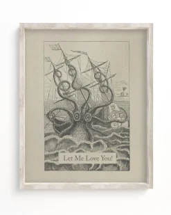 Cognitive Surplus Let Me Love You Octopus Museum Print* Wall Art | Marine Biology