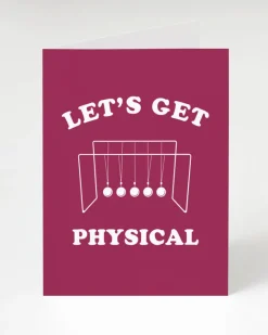Cognitive Surplus Let's Get Physical Physics Card - Valentine Card | * Greeting Cards | Physics