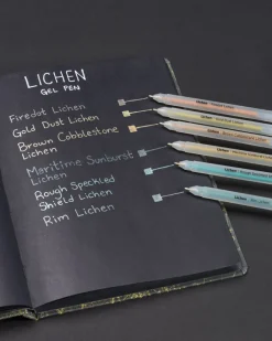 Cognitive Surplus Lichen Metallic Metallic Gel Pens (Pack of 6)* Black Paper Notebooks | Pens