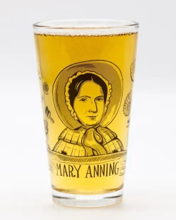 Cognitive Surplus Mary Anning Pint Glass | Science Pint Glass* Beer Glasses | Paleontology