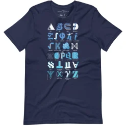 Cognitive Surplus Mathematical Alphabet Graphic Tee* Unisex Graphic Tees | Math