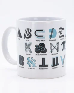 Cognitive Surplus Mathematical Alphabet Mug 20 oz | Physics Gift* Mugs | Math