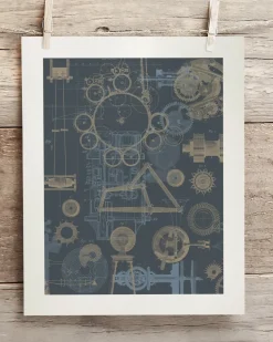 Cognitive Surplus Mechanical Engineering Scientific Illustration Museum Print* Wall Art | Physics