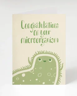 Cognitive Surplus Microorganism New Baby Card - Science Stationery | * Greeting Cards | Microbiology