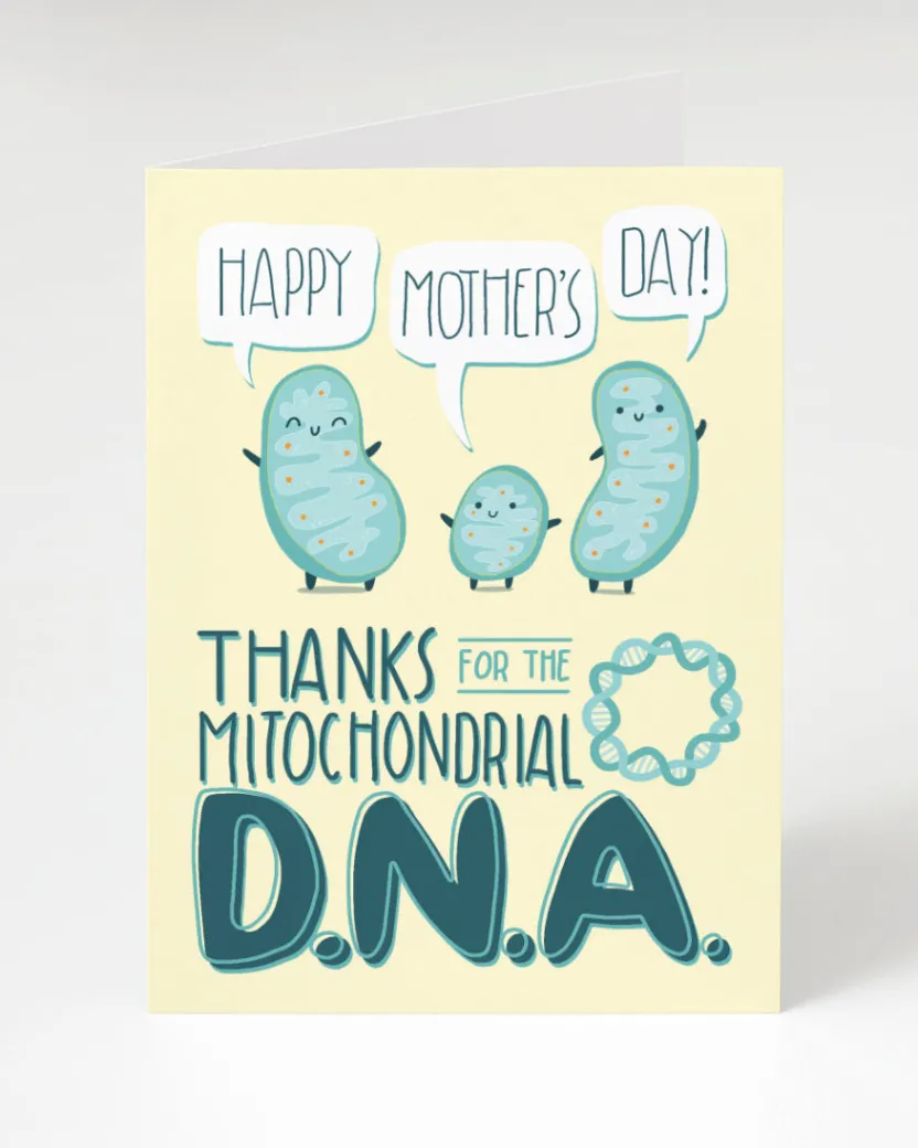 Cognitive Surplus Mitochondrial DNA Mother's Day Card | * Greeting Cards | Genetics