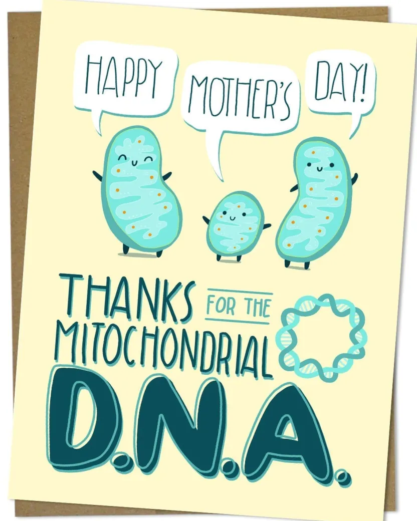 Cognitive Surplus Mitochondrial DNA Mother's Day Card | * Greeting Cards | Genetics