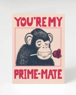 Cognitive Surplus Monkey Love Valentines Card - Primate Card | * Greeting Cards