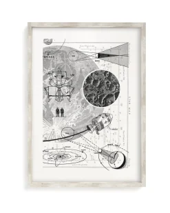 Cognitive Surplus Moon Scientific Illustration Museum Print* Wall Art | Geology + Earth Science