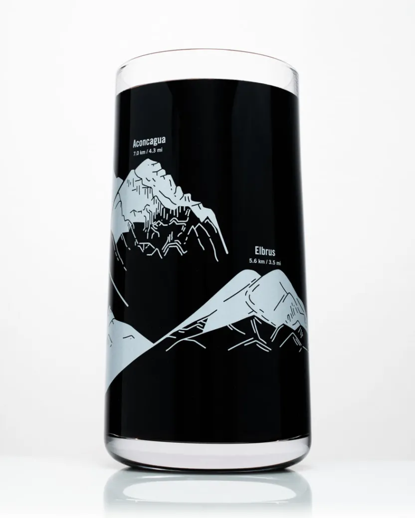 Cognitive Surplus Mountain Peaks of the World Drinking Glass | * Drinking Glasses | Geology + Earth Science