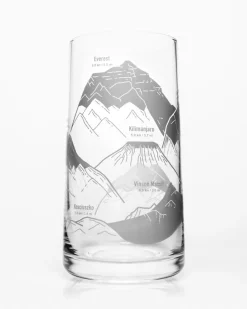 Cognitive Surplus Mountain Peaks of the World Drinking Glass | * Drinking Glasses | Geology + Earth Science
