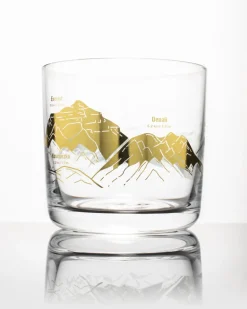 Cognitive Surplus Mountain Peaks Whiskey Glass - Scotch Glass | * Rocks Glasses | Geology + Earth Science