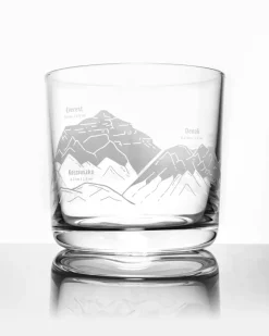 Cognitive Surplus Mountain Peaks Whiskey Glass - Scotch Glass | * Rocks Glasses | Geology + Earth Science