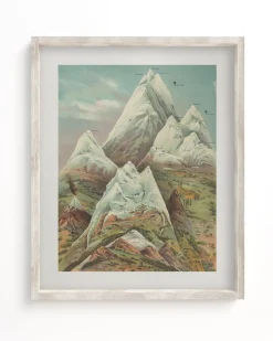 Cognitive Surplus Mountain Regions 2 Scientific Illustration Museum Print* Wall Art | Geology + Earth Science