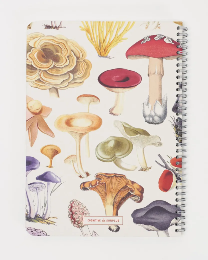 Cognitive Surplus Mushrooms Spiral Notebook | * The Helix | Botany