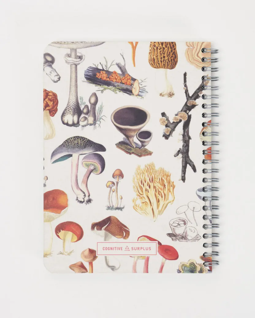 Cognitive Surplus Mushrooms Spiral Notebook | * The Helix | Botany