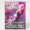 Cognitive Surplus Nebulous Love Card - Astronomy Valentine | * Greeting Cards