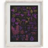 Cognitive Surplus Neon Fungi Scientific Illustration Museum Print* Wall Art | Kitchen Science